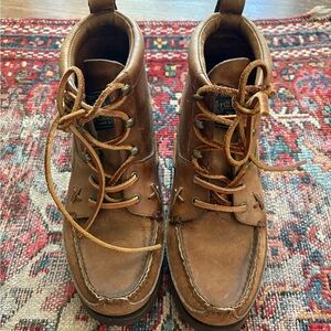 Ralph Lauren Brown Lace Up Boots